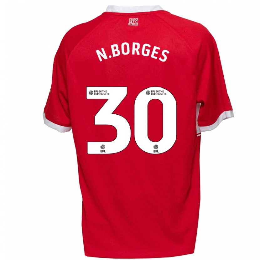 Danxen Kinder Neto Borges #30 Rot Weiß Heimtrikot Trikot 2025/26 T-Shirt Schweiz