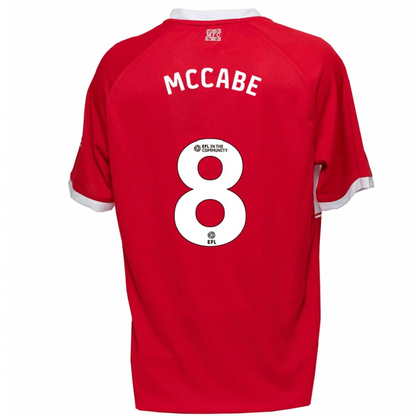 Danxen Kinder Iain Mccabe #8 Rot Weiß Heimtrikot Trikot 2025/26 T-Shirt Schweiz