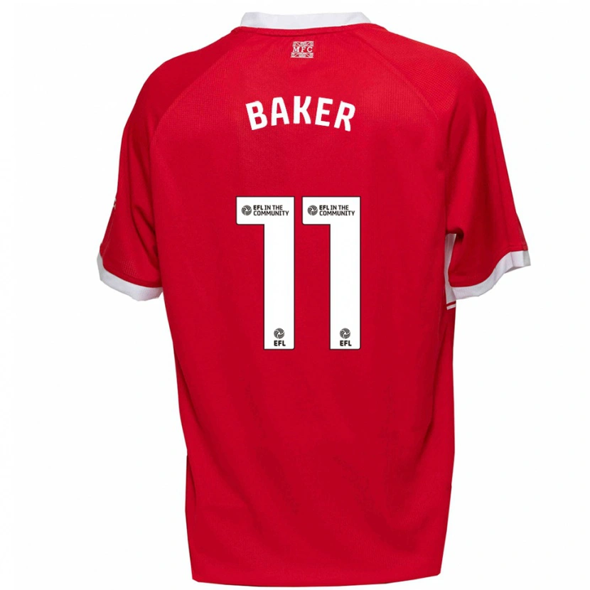 Danxen Kinder Ella Baker #11 Rot Weiß Heimtrikot Trikot 2025/26 T-Shirt Schweiz