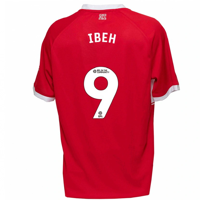 Danxen Kinder Cruz Ibeh #9 Rot Weiß Heimtrikot Trikot 2025/26 T-Shirt Schweiz