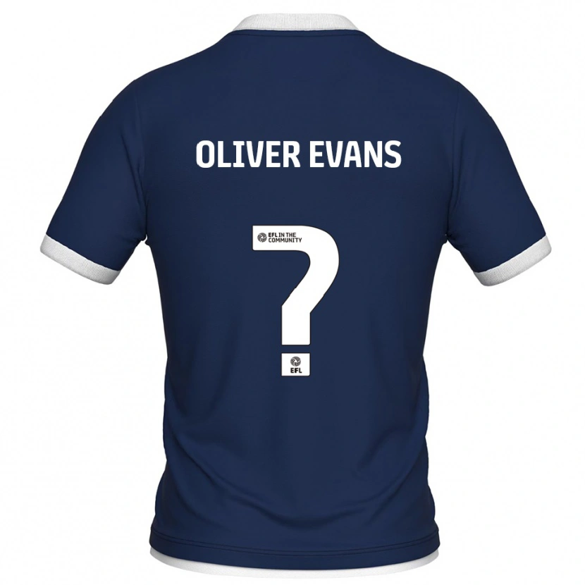 Danxen Kinder Oliver Evans #0 Marine Weiß Heimtrikot Trikot 2025/26 T-Shirt Schweiz