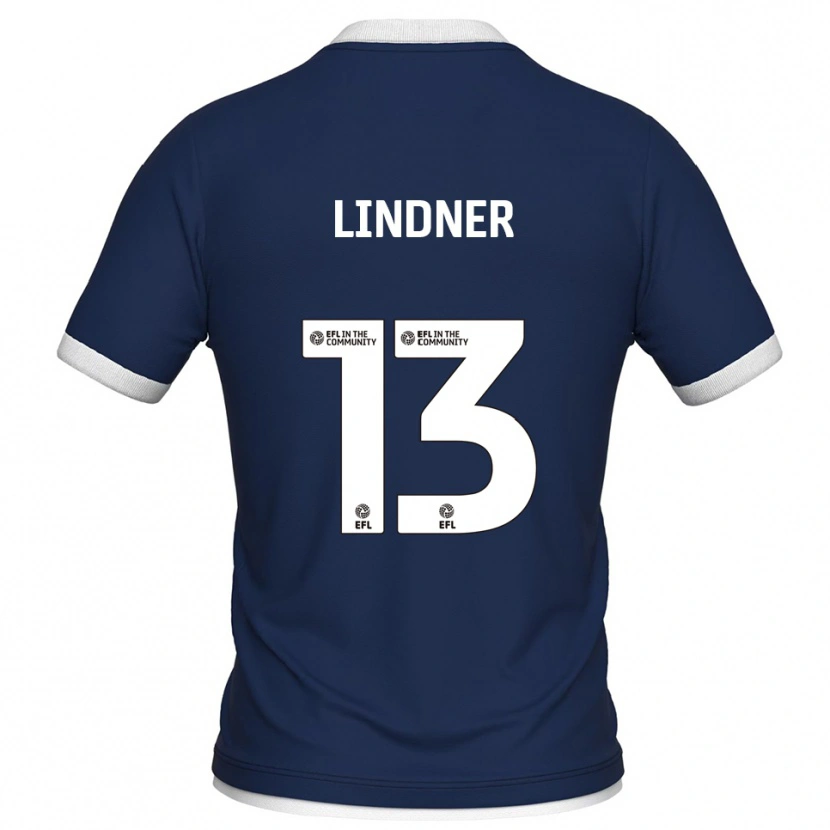 Danxen Kinder Caspar Lindner #13 Marine Weiß Heimtrikot Trikot 2025/26 T-Shirt Schweiz