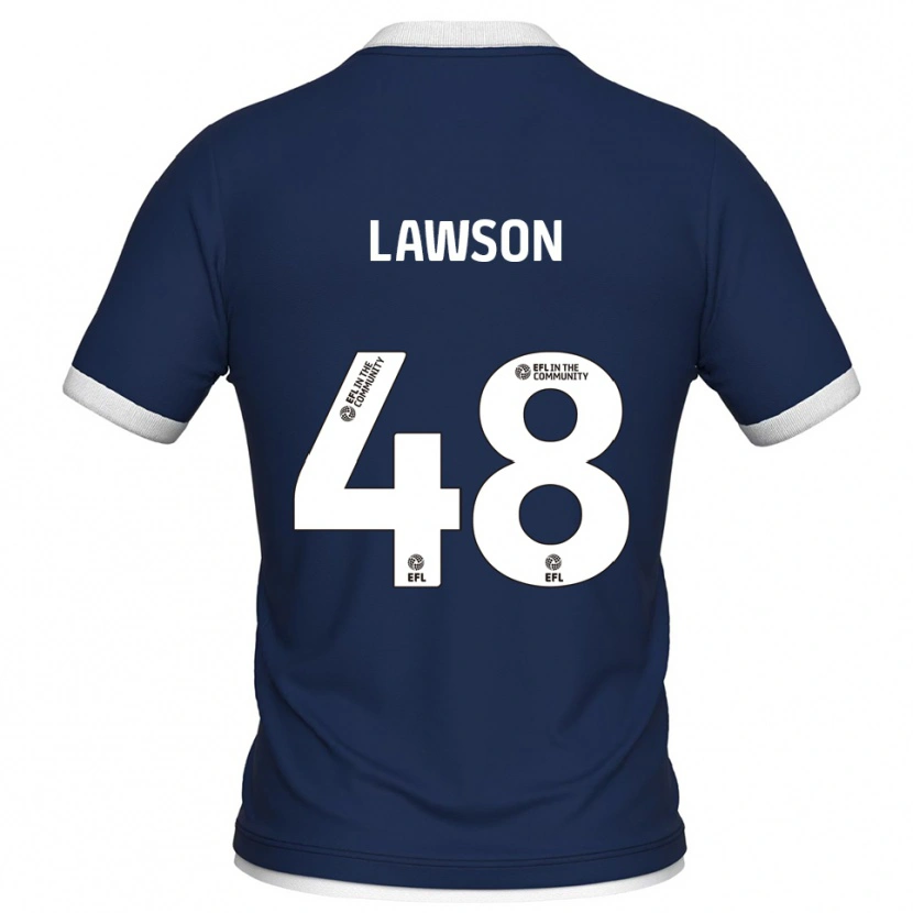 Danxen Kinder Sha'mar Lawson #48 Marine Weiß Heimtrikot Trikot 2025/26 T-Shirt Schweiz