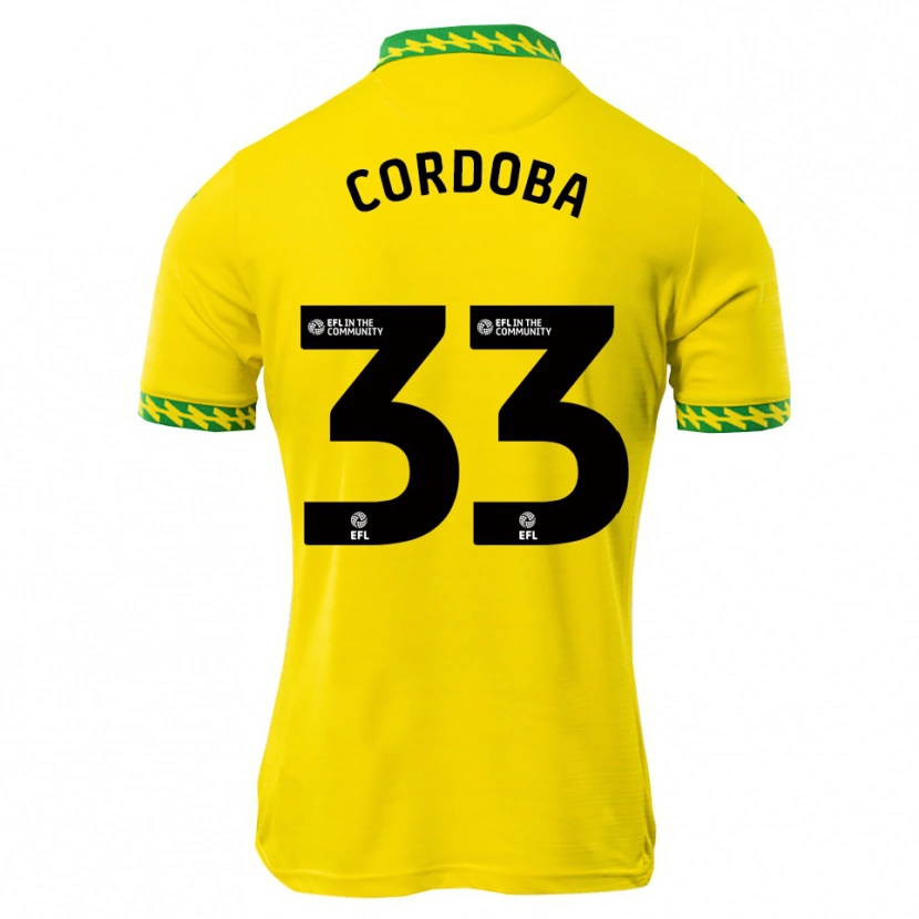 Danxen Kinder José Córdoba #33 Weiß Grün Heimtrikot Trikot 2025/26 T-Shirt Schweiz
