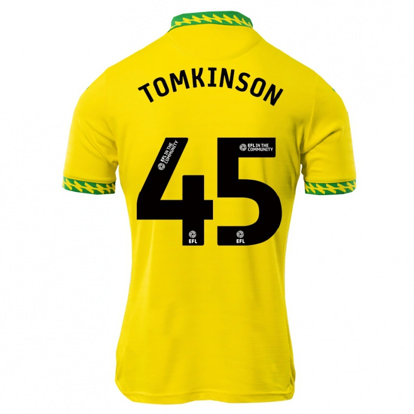 Danxen Kinder Jonathan Tomkinson #45 Weiß Grün Heimtrikot Trikot 2025/26 T-Shirt Schweiz