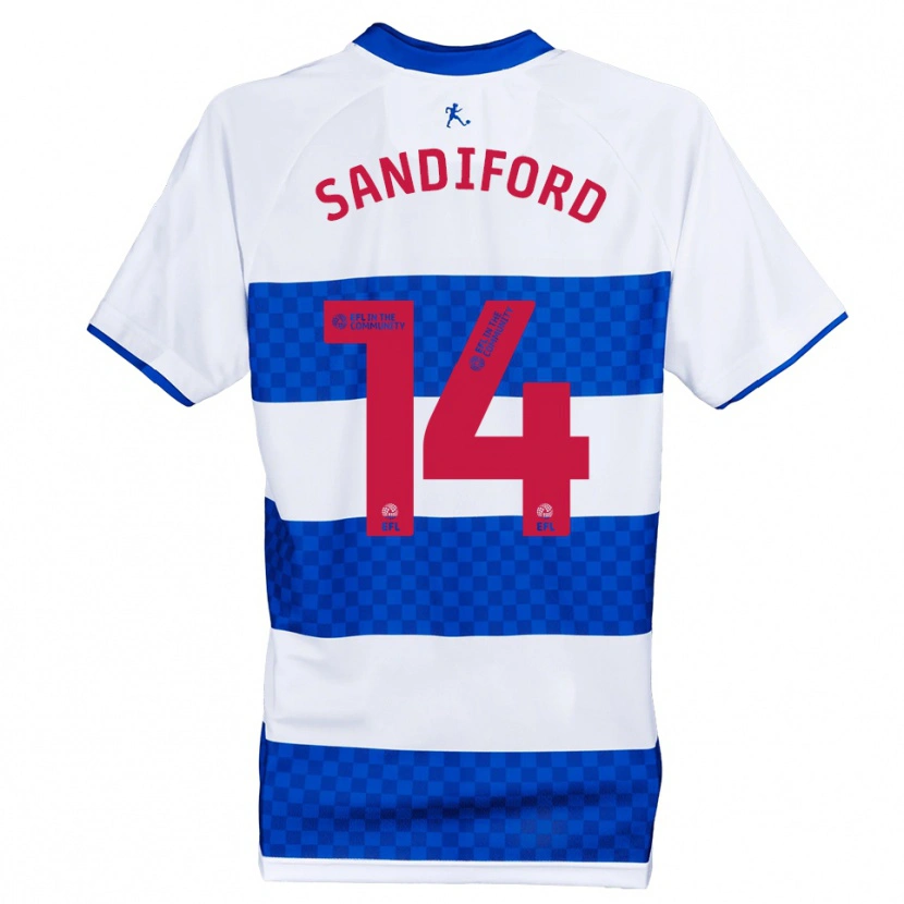 Danxen Kinder Shaquille Sandiford #14 Blau Weiß Heimtrikot Trikot 2025/26 T-Shirt Schweiz