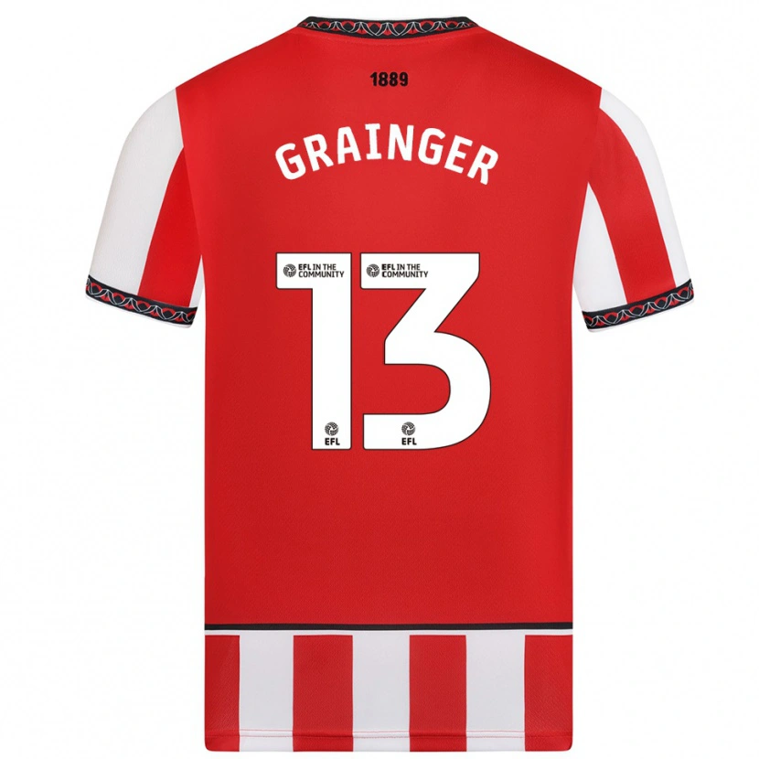 Danxen Kinder Benjamin Grainger #13 Rot Weiß Heimtrikot Trikot 2025/26 T-Shirt Schweiz