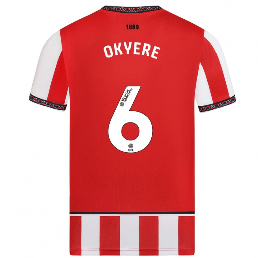 Danxen Kinder Seth Okyere #6 Rot Weiß Heimtrikot Trikot 2025/26 T-Shirt Schweiz