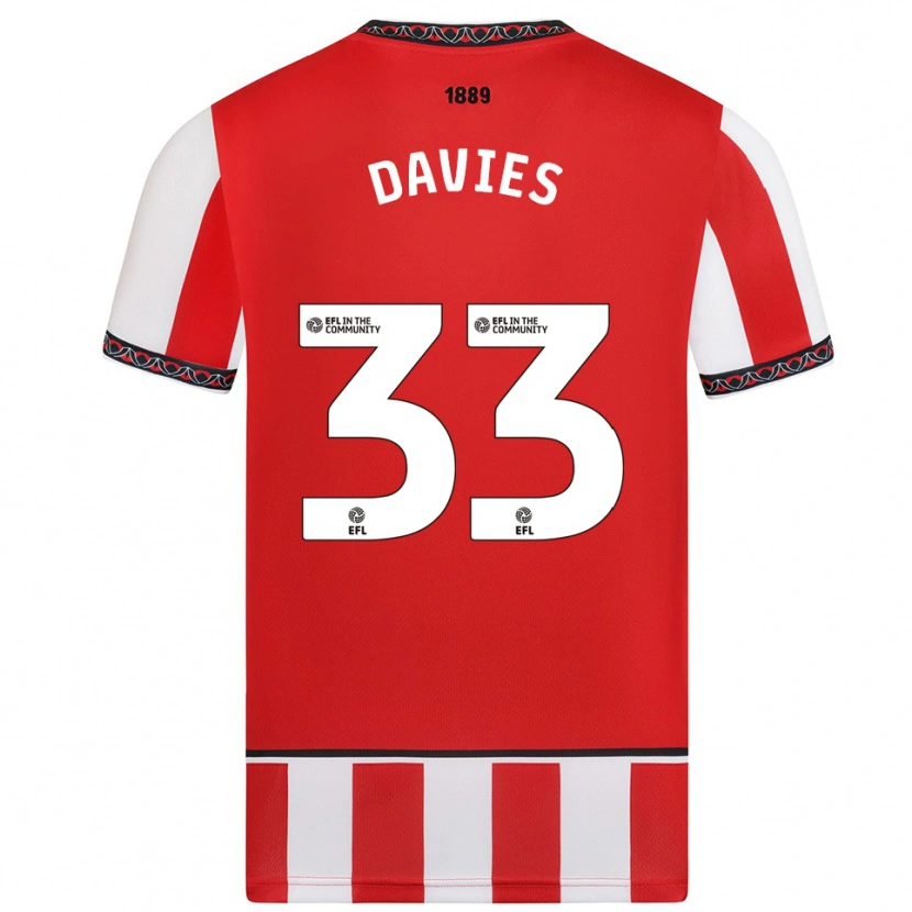 Danxen Kinder Bethan Davies #33 Rot Weiß Heimtrikot Trikot 2025/26 T-Shirt Schweiz