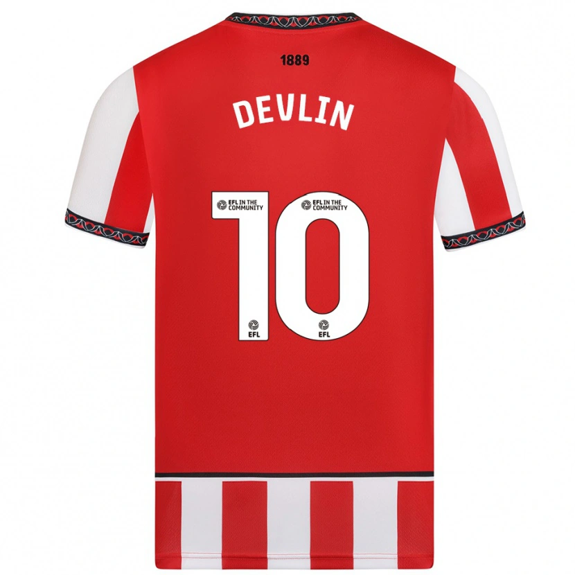 Danxen Kinder Charlie Devlin #10 Rot Weiß Heimtrikot Trikot 2025/26 T-Shirt Schweiz