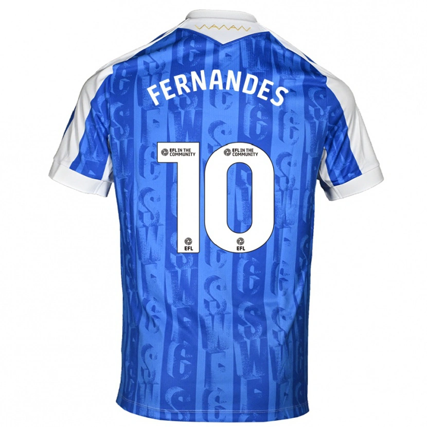 Danxen Kinder Bruno Fernandes #10 Blau Weiß Heimtrikot Trikot 2025/26 T-Shirt Schweiz