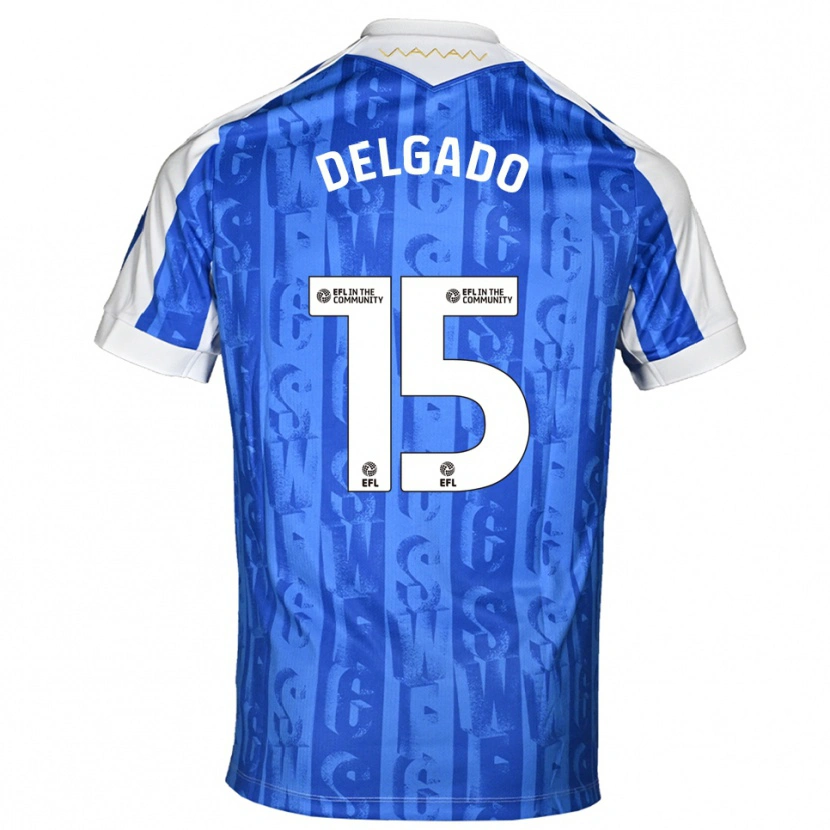 Danxen Kinder Juan Delgado #15 Blau Weiß Heimtrikot Trikot 2025/26 T-Shirt Schweiz