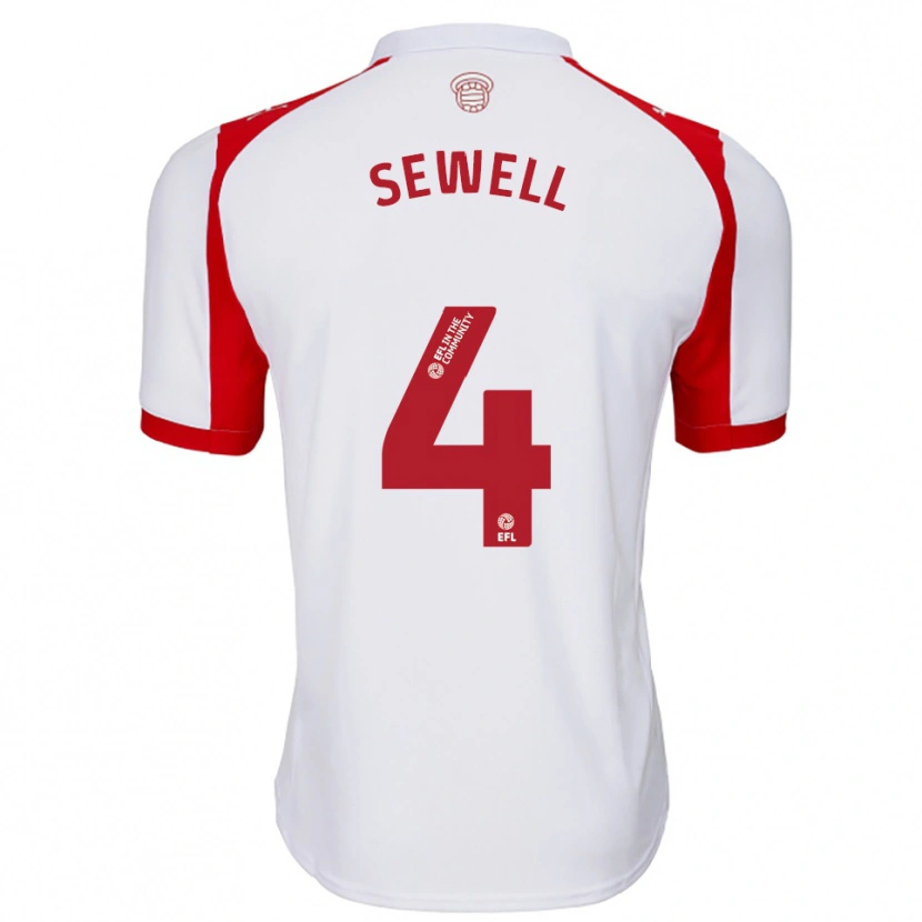 Danxen Kinder Broghan Sewell #4 Weiß Rot Heimtrikot Trikot 2025/26 T-Shirt Schweiz