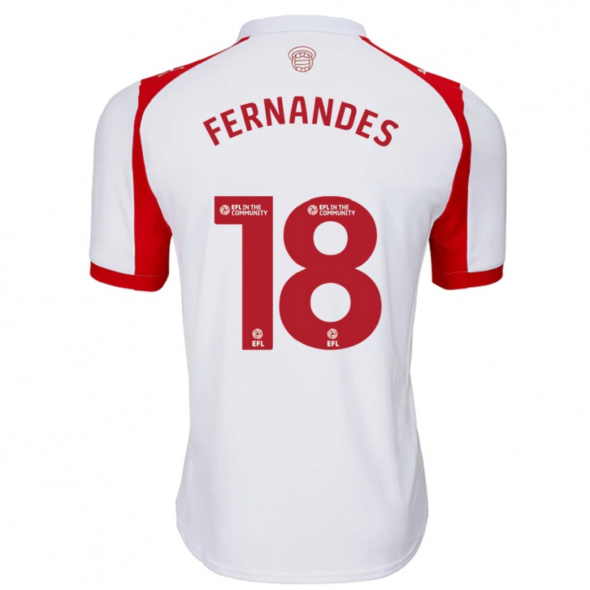 Danxen Kinder Mateus Fernandes #18 Weiß Rot Heimtrikot Trikot 2025/26 T-Shirt Schweiz