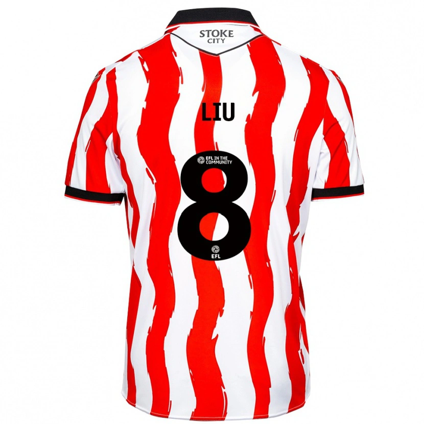 Danxen Kinder Ryan Liu #8 Weiß Rot Heimtrikot Trikot 2025/26 T-Shirt Schweiz
