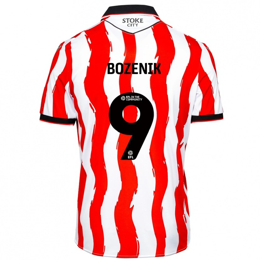 Danxen Kinder Róbert Boženík #9 Weiß Rot Heimtrikot Trikot 2025/26 T-Shirt Schweiz