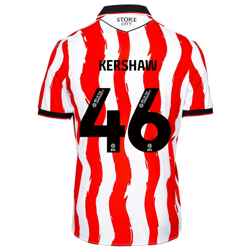 Danxen Kinder Ben Kershaw #46 Weiß Rot Heimtrikot Trikot 2025/26 T-Shirt Schweiz