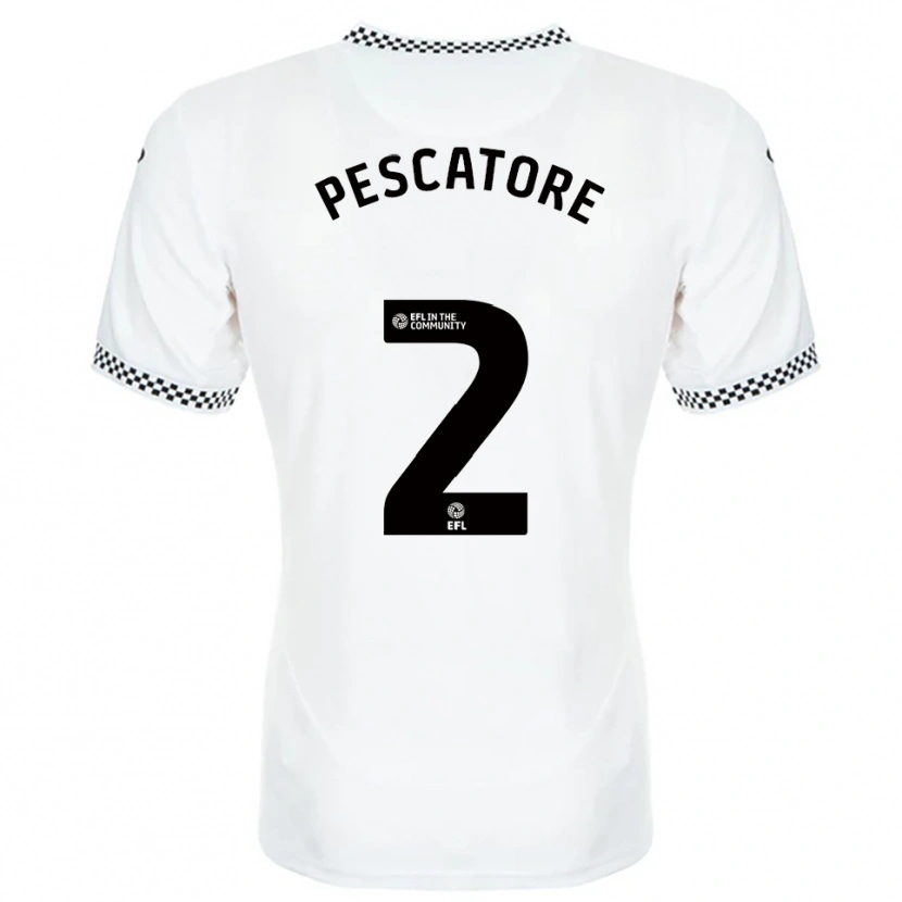 Danxen Kinder Josh Pescatore #2 Weiß Orange Heimtrikot Trikot 2025/26 T-Shirt Schweiz