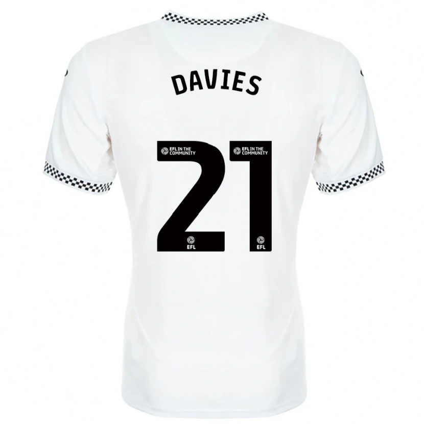 Danxen Kinder Laura Davies #21 Weiß Orange Heimtrikot Trikot 2025/26 T-Shirt Schweiz