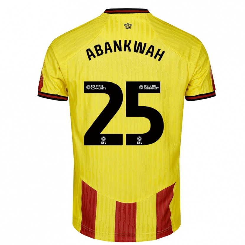 Danxen Kinder James Abankwah #25 Gelb Rot Heimtrikot Trikot 2025/26 T-Shirt Schweiz