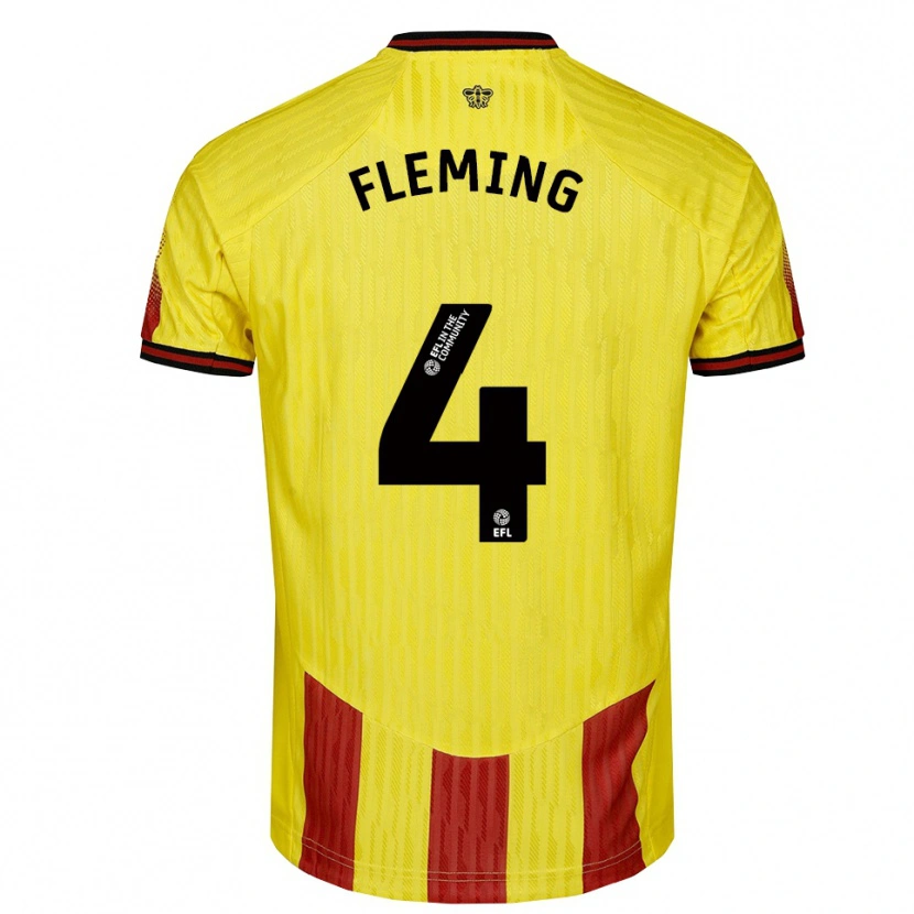 Danxen Kinder Charlotte Fleming #4 Gelb Rot Heimtrikot Trikot 2025/26 T-Shirt Schweiz