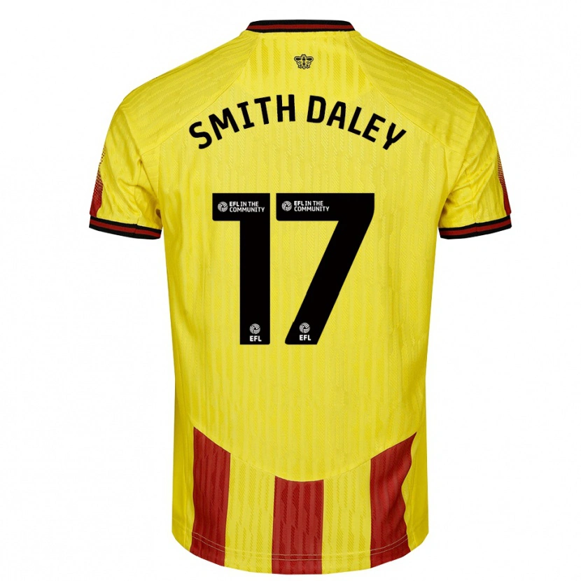 Danxen Kinder Kymani Smith Daley #17 Gelb Rot Heimtrikot Trikot 2025/26 T-Shirt Schweiz