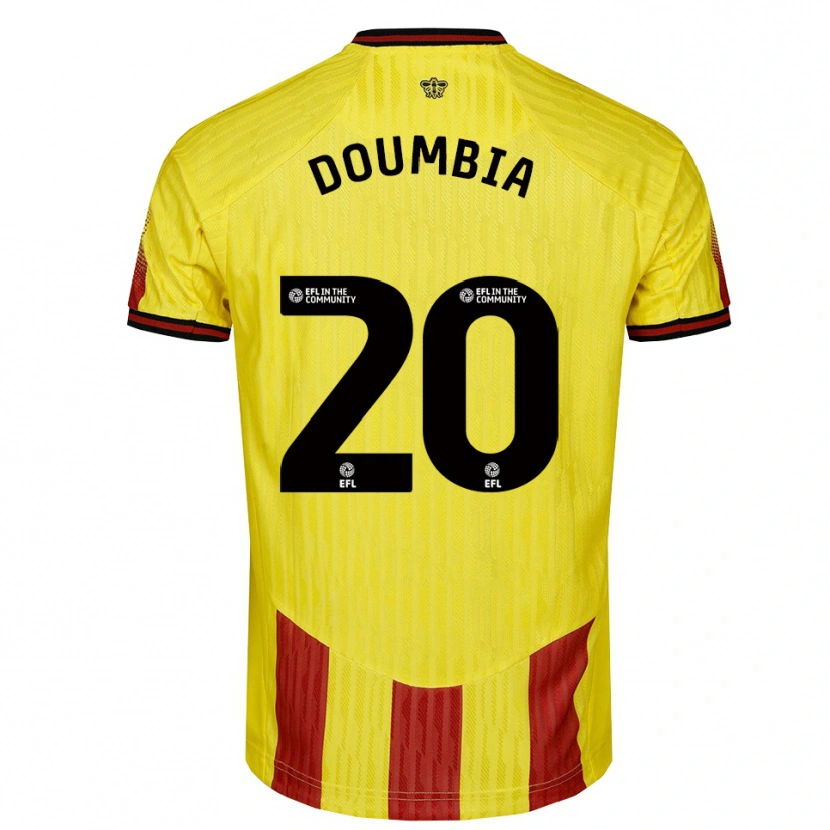 Danxen Kinder Mamadou Doumbia #20 Gelb Rot Heimtrikot Trikot 2025/26 T-Shirt Schweiz