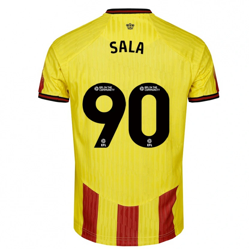 Danxen Kinder Joel Sala #90 Gelb Rot Heimtrikot Trikot 2025/26 T-Shirt Schweiz