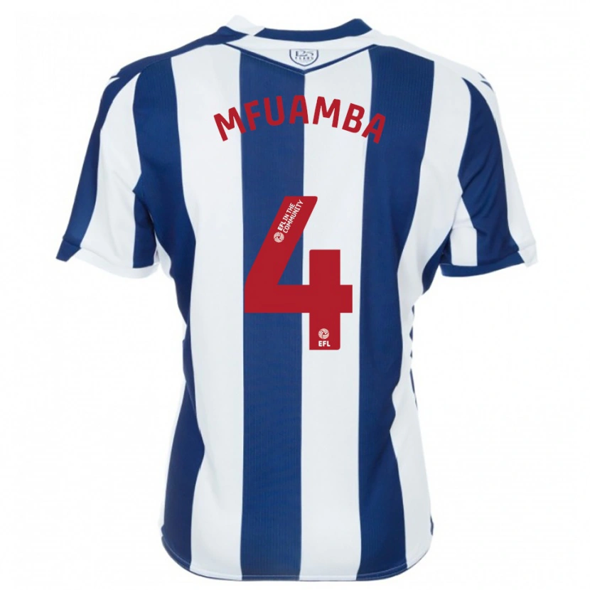 Danxen Kinder Kevin Mfuamba #4 Marine Weiß Heimtrikot Trikot 2025/26 T-Shirt Schweiz