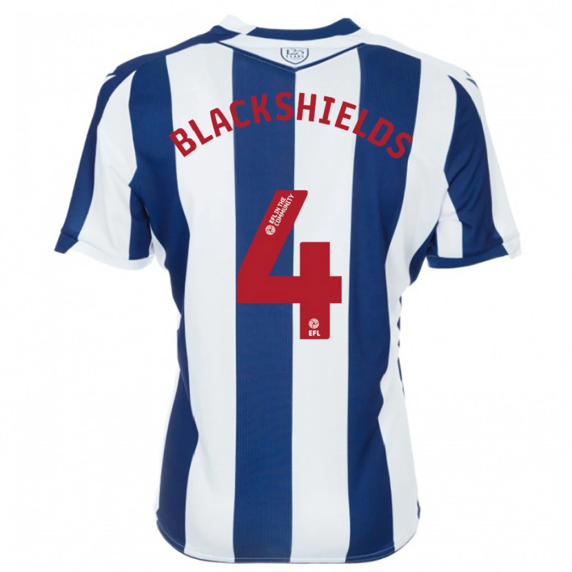 Danxen Kinder Charlie Blackshields #4 Marine Weiß Heimtrikot Trikot 2025/26 T-Shirt Schweiz
