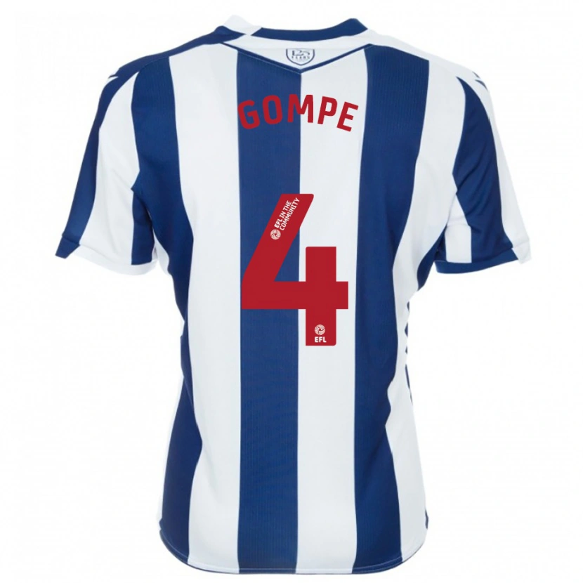 Danxen Kinder Shane Gompe #4 Marine Weiß Heimtrikot Trikot 2025/26 T-Shirt Schweiz