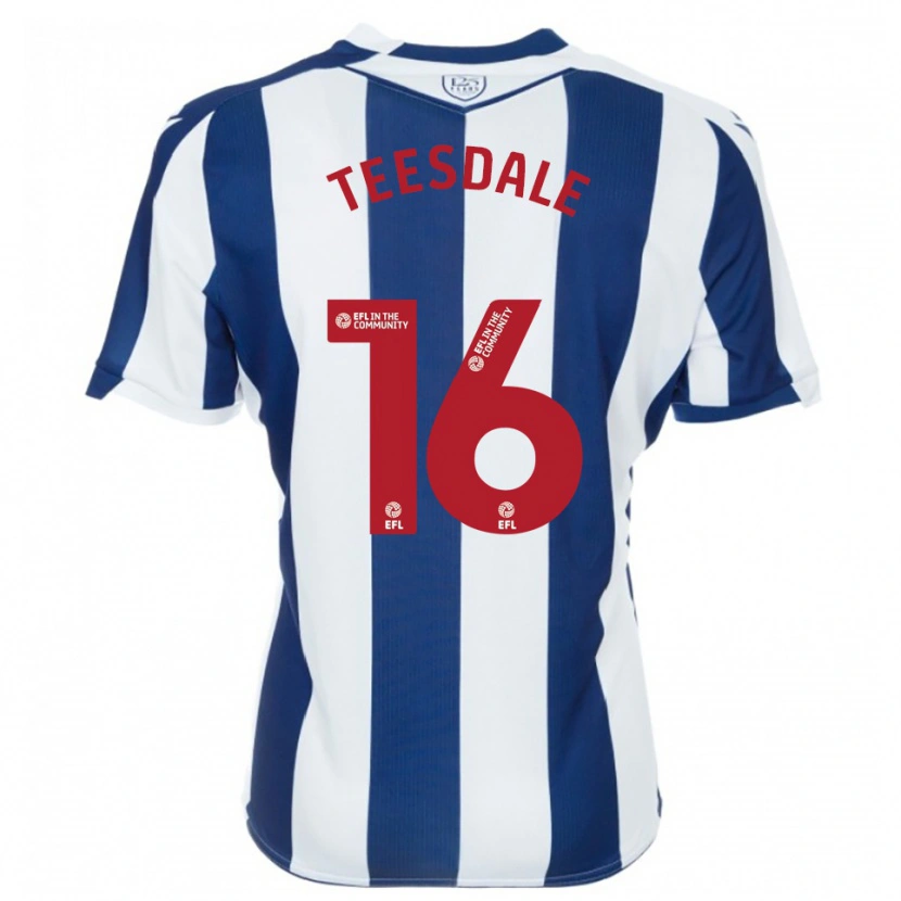 Danxen Kinder Finn Teesdale #16 Marine Weiß Heimtrikot Trikot 2025/26 T-Shirt Schweiz