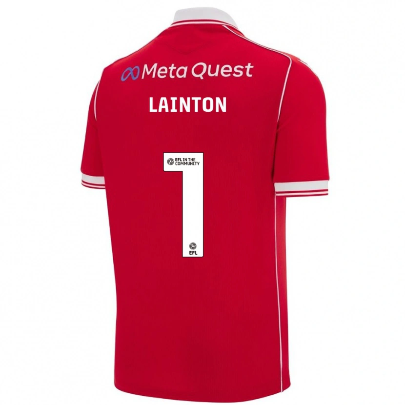 Danxen Kinder Rob Lainton #1 Rot Weiß Heimtrikot Trikot 2025/26 T-Shirt Schweiz