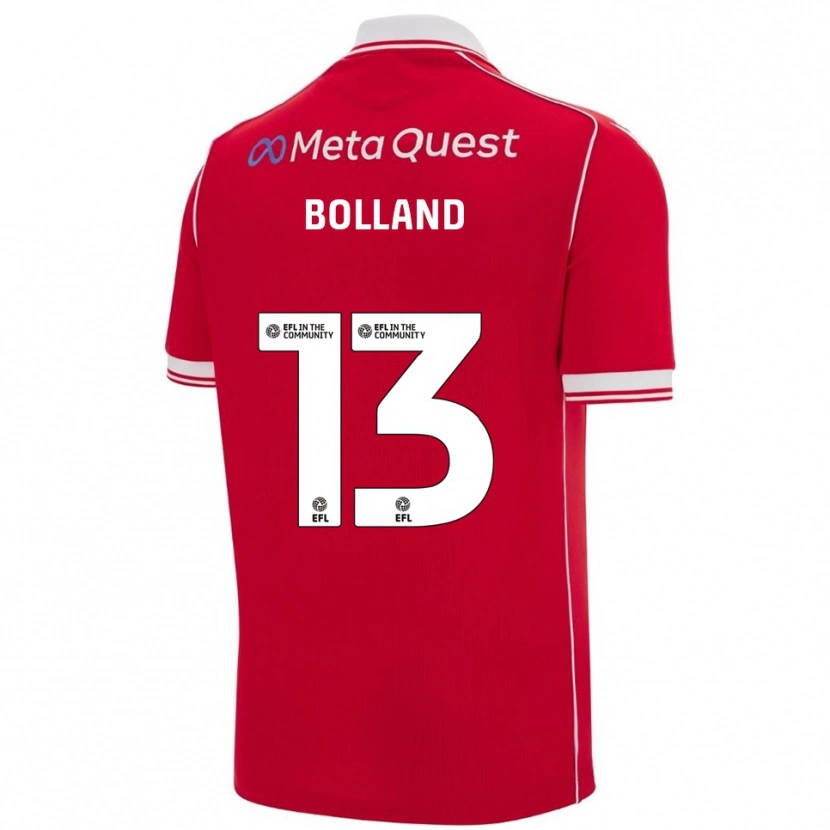 Danxen Kinder Charlotte Bolland #13 Rot Weiß Heimtrikot Trikot 2025/26 T-Shirt Schweiz