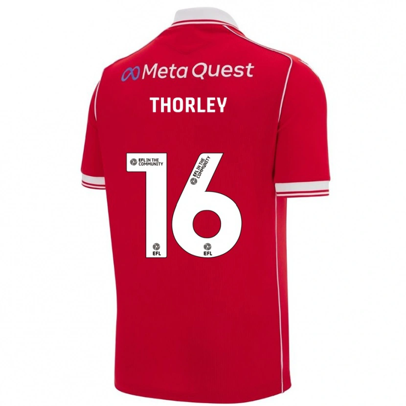 Danxen Kinder Connor Thorley #16 Rot Weiß Heimtrikot Trikot 2025/26 T-Shirt Schweiz