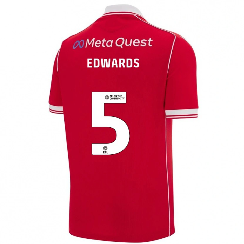 Danxen Kinder Dafydd Edwards #5 Rot Weiß Heimtrikot Trikot 2025/26 T-Shirt Schweiz