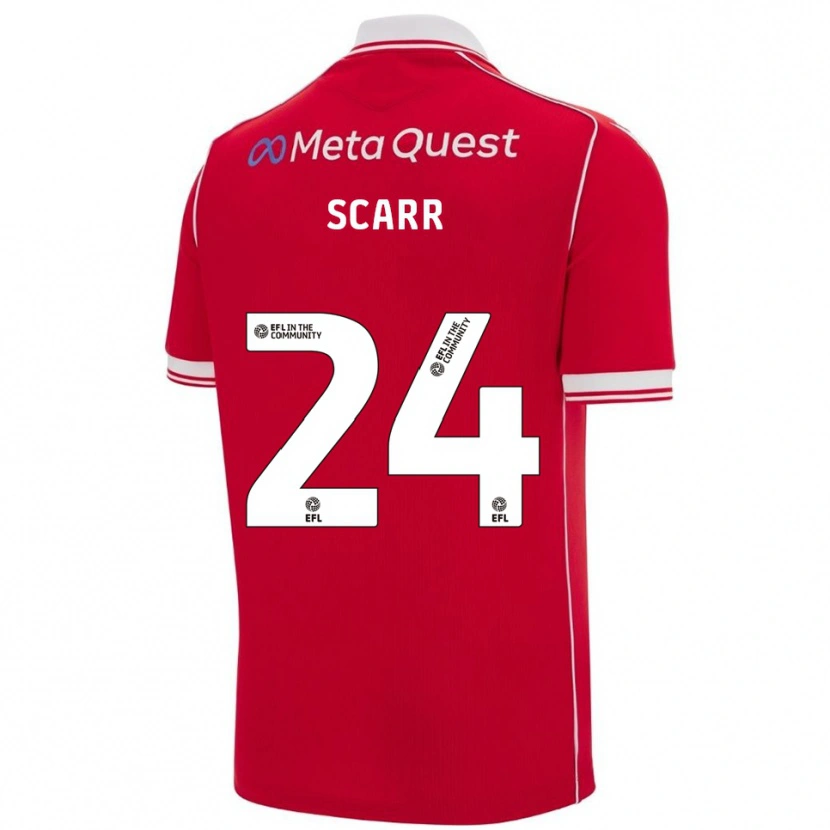 Danxen Kinder Dan Scarr #24 Rot Weiß Heimtrikot Trikot 2025/26 T-Shirt Schweiz