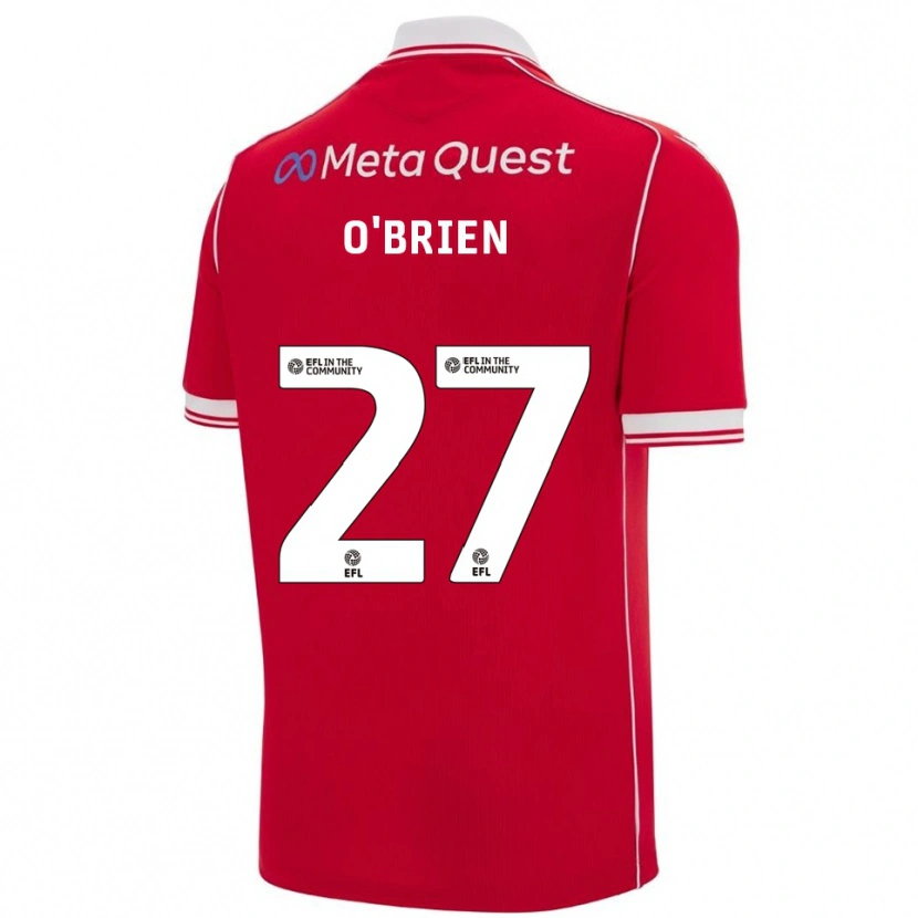 Danxen Kinder Lewis O'brien #27 Rot Weiß Heimtrikot Trikot 2025/26 T-Shirt Schweiz