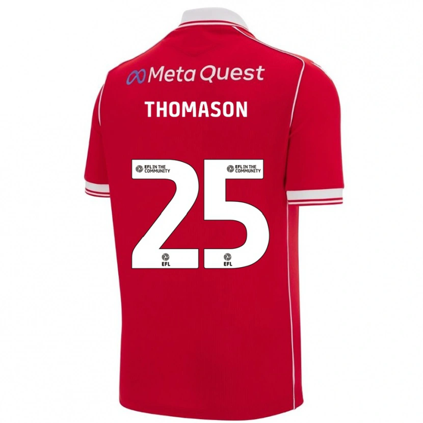 Danxen Kinder George Thomason #25 Rot Weiß Heimtrikot Trikot 2025/26 T-Shirt Schweiz
