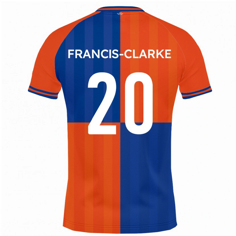 Danxen Kinder Aidan Francis-Clarke #20 Orange Königsblau Heimtrikot Trikot 2025/26 T-Shirt Schweiz