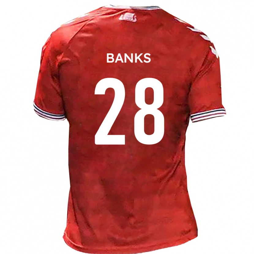 Danxen Kinder Ollie Banks #28 Rot Weiß Heimtrikot Trikot 2025/26 T-Shirt Schweiz