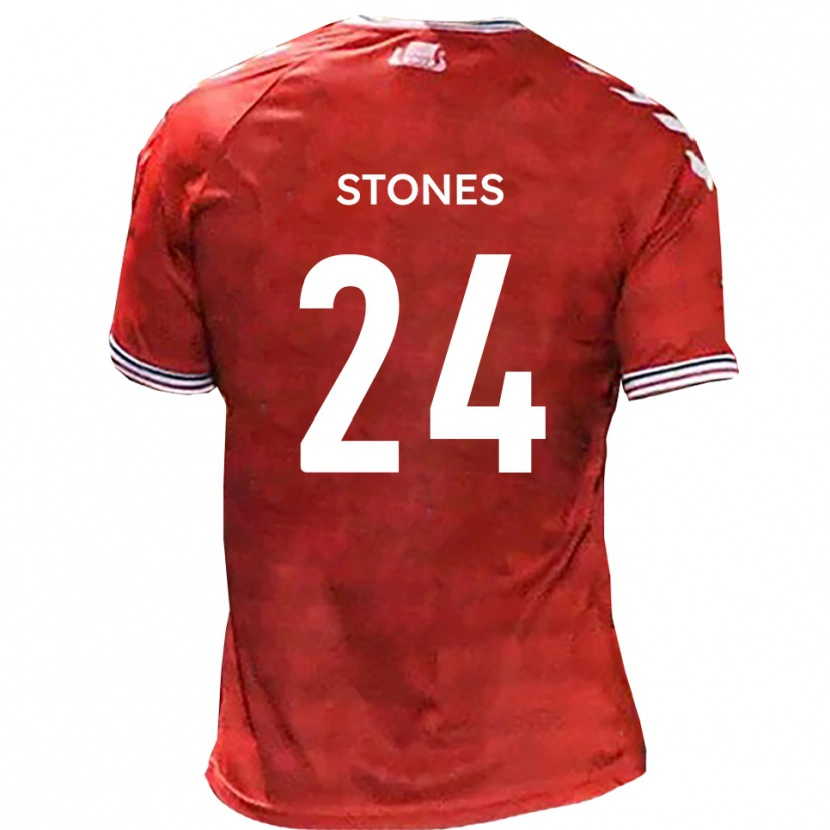 Danxen Kinder Josh Stones #24 Rot Weiß Heimtrikot Trikot 2025/26 T-Shirt Schweiz