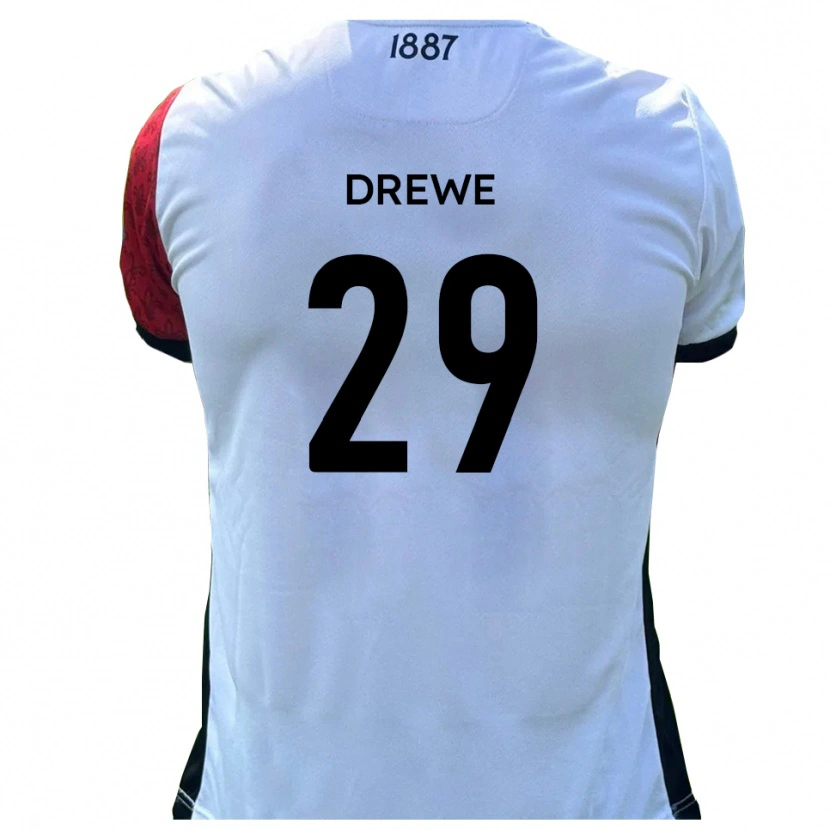 Danxen Kinder Aaron Drewe #29 Rot Weiß Heimtrikot Trikot 2025/26 T-Shirt Schweiz