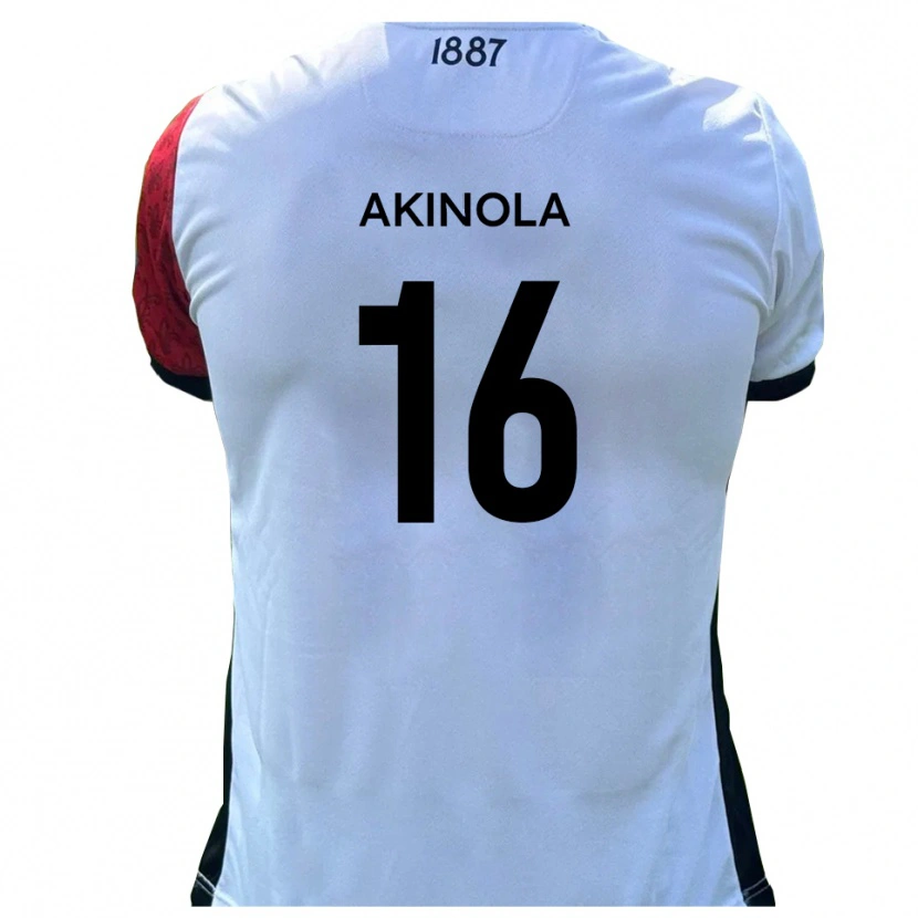 Danxen Kinder Tunji Akinola #16 Rot Weiß Heimtrikot Trikot 2025/26 T-Shirt Schweiz