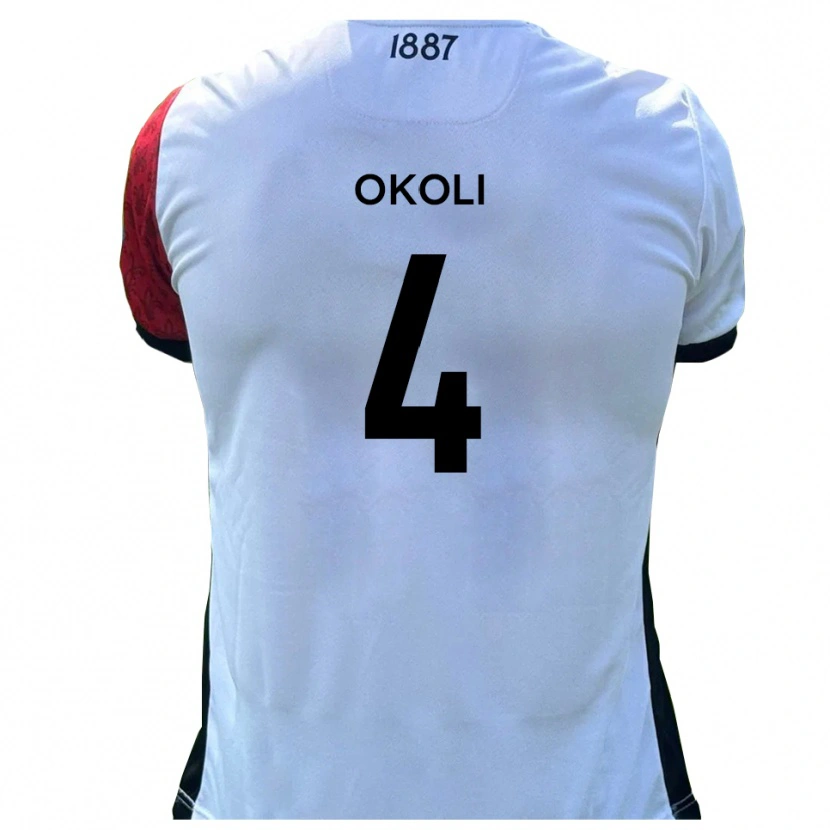 Danxen Kinder Chinwike Okoli #4 Rot Weiß Heimtrikot Trikot 2025/26 T-Shirt Schweiz