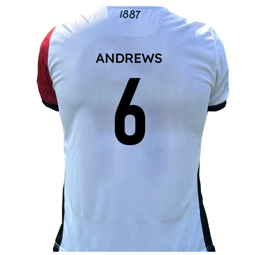 Danxen Kinder Jamie Andrews #6 Rot Weiß Heimtrikot Trikot 2025/26 T-Shirt Schweiz