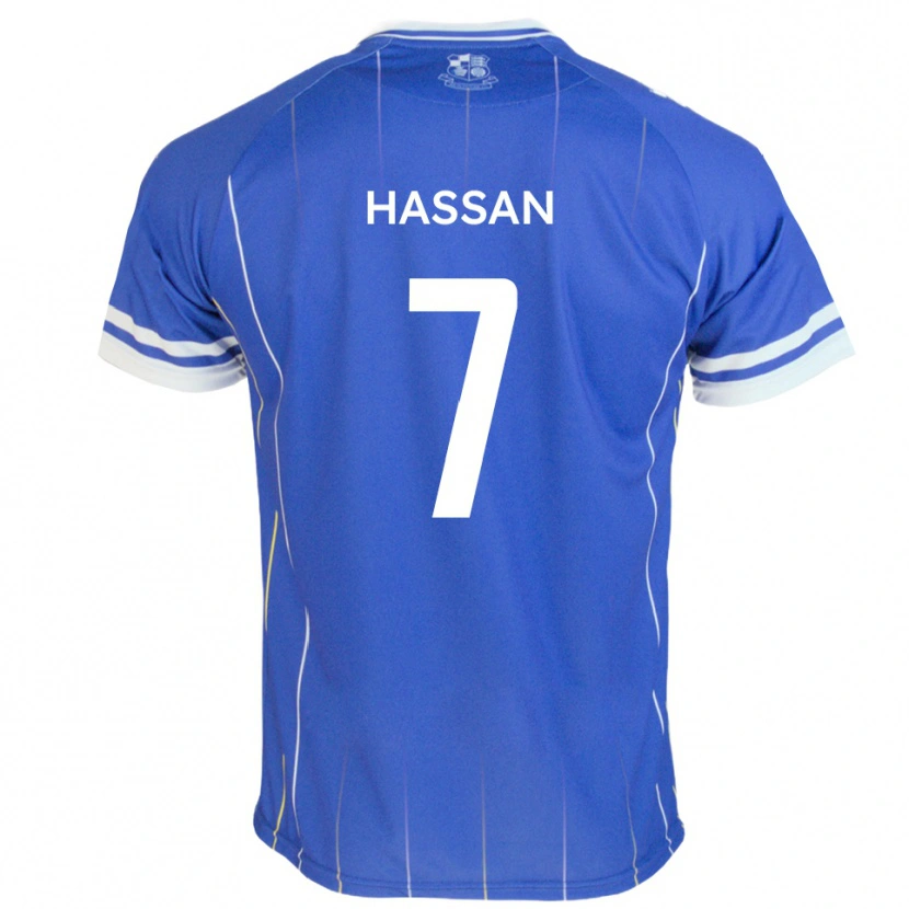 Danxen Kinder Sakariya Hassan #7 Königsblau Heimtrikot Trikot 2025/26 T-Shirt Schweiz