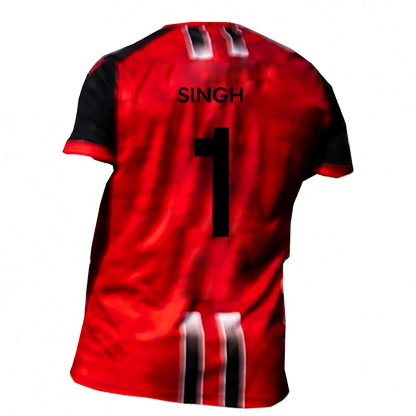 Danxen Kinder Jas Singh #1 Rot Schwarz Heimtrikot Trikot 2025/26 T-Shirt Schweiz