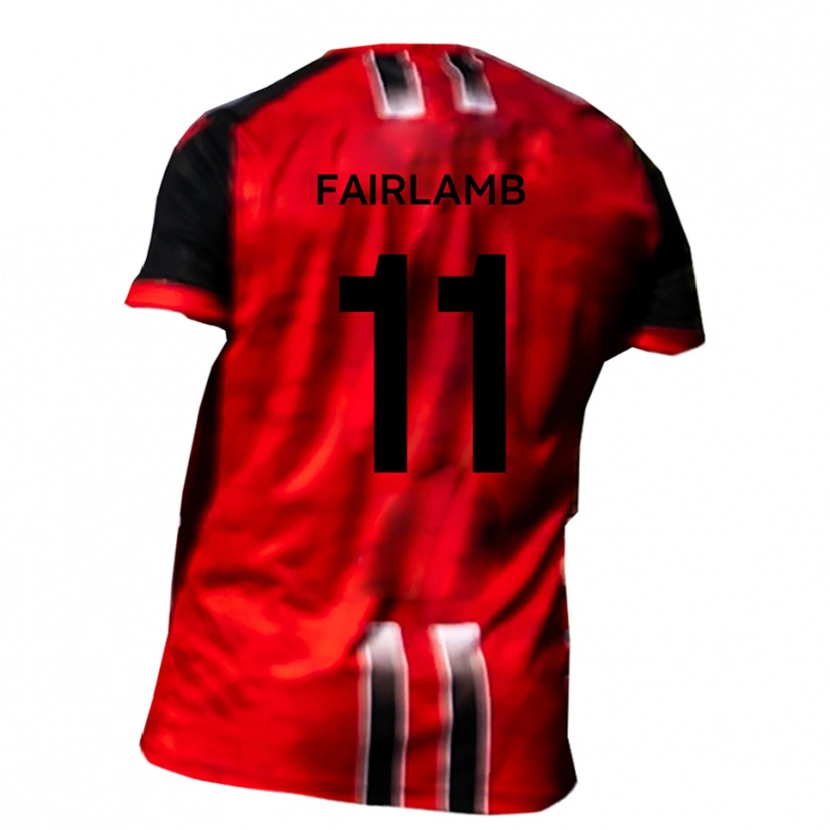 Danxen Kinder Luke Fairlamb #11 Rot Schwarz Heimtrikot Trikot 2025/26 T-Shirt Schweiz