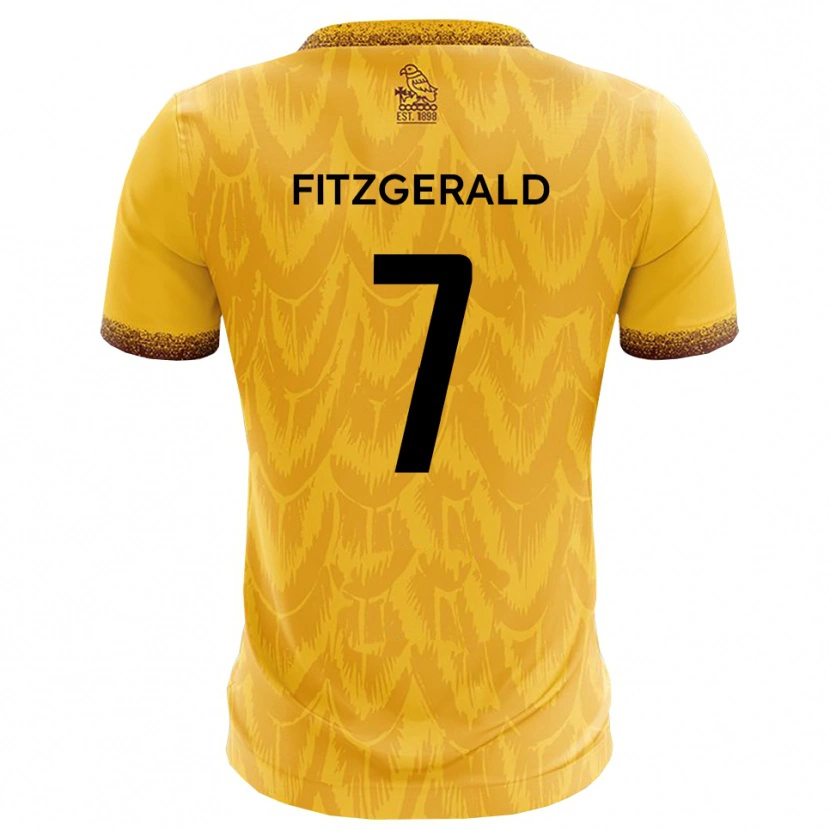 Danxen Kinder Johnny Fitzgerald #7 Gelb Braun Heimtrikot Trikot 2025/26 T-Shirt Schweiz